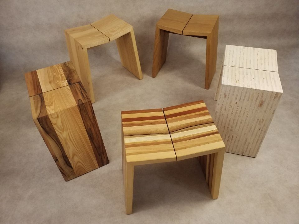 Tabouret le Mezenc - Vallon Edition par l'Atelier de l'Ebeniste en Ardèche